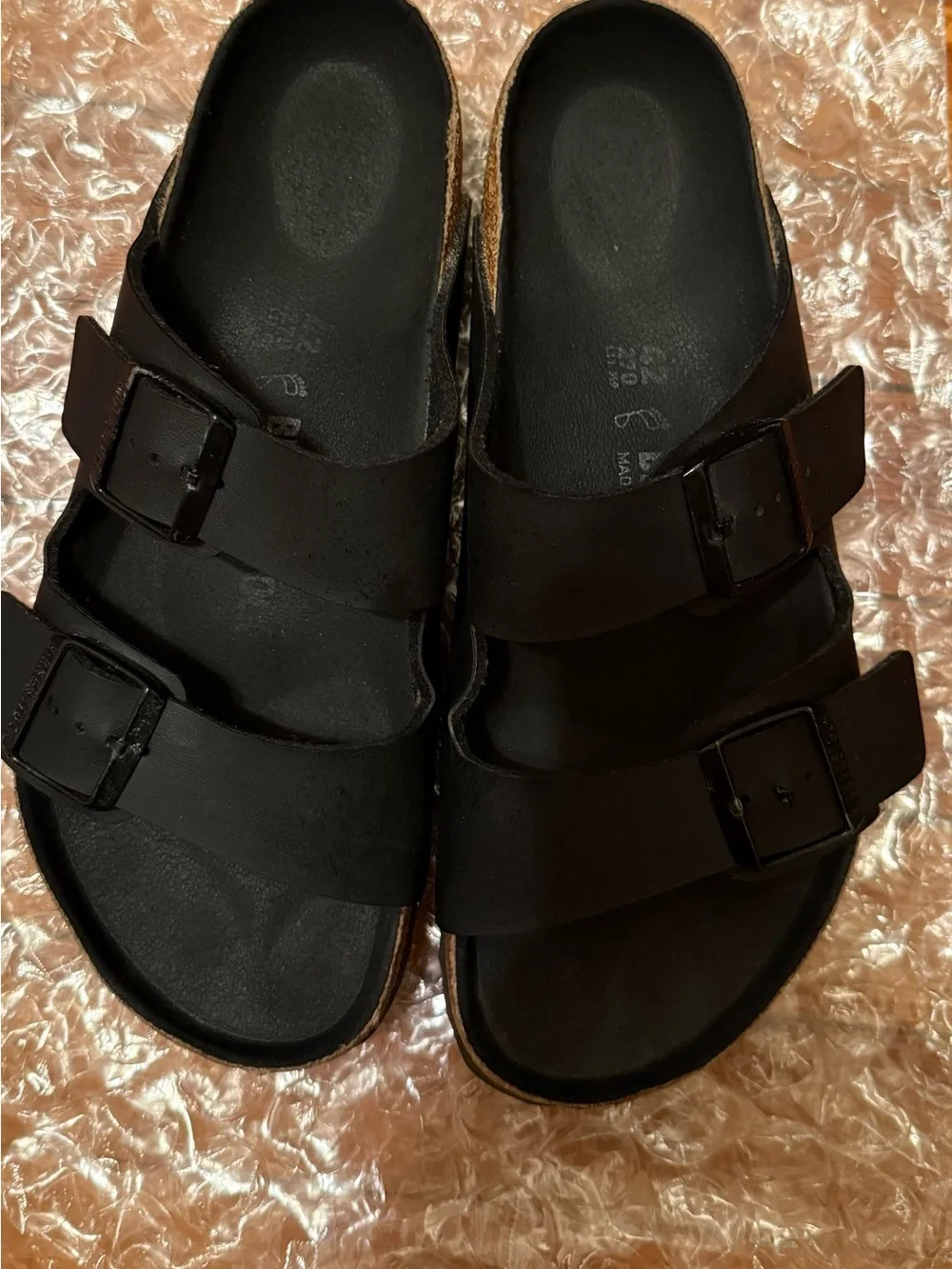 Birkenstock Black Double Buckle Slide